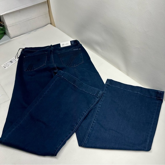 7 for All mankind DOJO WOMENS JEANS FLARE LEG TROUSER SIZE 29 stretch NWT - Picture 3 of 10
